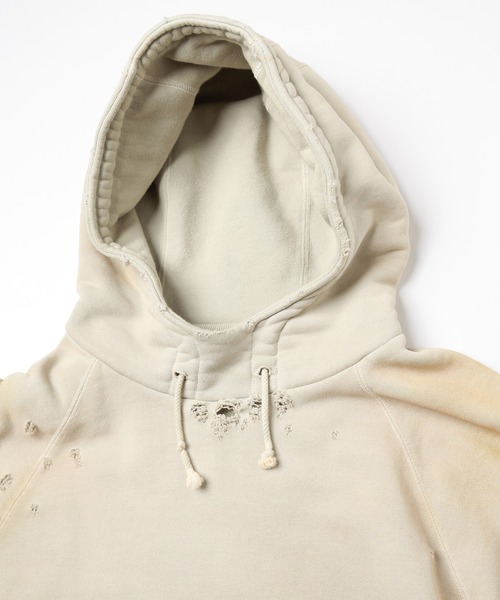 JIEDA（ジエダ）の「DAMAGE PULLOVER HOODIE（パーカー・メンズ・ブラック/オフホワイト・1/2）」の18枚目の写真
