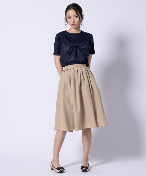 TOCCA（トッカ）の「PRESENT RIBBON Tシャツ（Tシャツ/カットソー・レディース・アイボリー系/ネイビー系・MEDIUM/SMALL）」の8枚目の写真