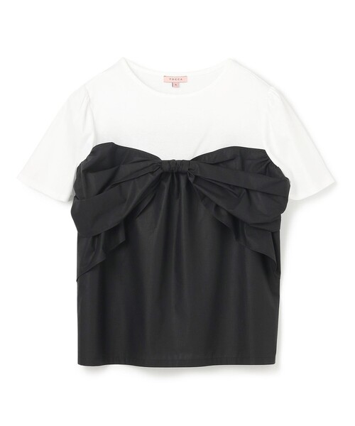 TOCCA（トッカ）の「PRESENT RIBBON Tシャツ（Tシャツ/カットソー・レディース・アイボリー系/ネイビー系・MEDIUM/SMALL）」の13枚目の写真