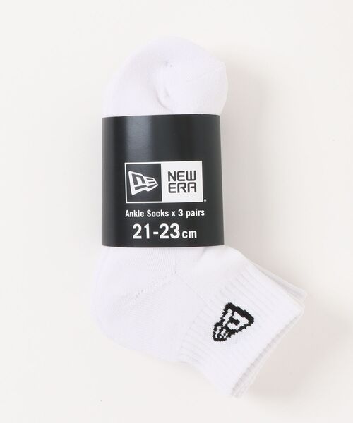 NEW ERA(ニューエラ)の「NEW ERA/ニューエラ ソックス SOCKS ANKLE 3P アンクル 3足組 14518186/14518188/14518191/14489710(ソックス/靴下・メンズ・ホワイト/マルチ/ブラック/グレー・21-23cm/25-27CM)」の11枚目の写真