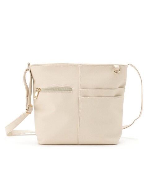 SHOO・LA・RUE（シューラルー）の「【ポケットたくさん】 フロント切り替えショルダーバッグ（ショルダーバッグ・レディース・ピンク系/イエロー/ベージュ/アイボリー/ブラック/ナチュラル・00）」の19枚目の写真