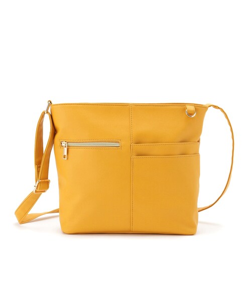 SHOO・LA・RUE（シューラルー）の「【ポケットたくさん】 フロント切り替えショルダーバッグ（ショルダーバッグ・レディース・ピンク系/イエロー/ベージュ/アイボリー/ブラック/ナチュラル・00）」の21枚目の写真