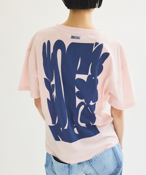 ADAM ET ROPE'(アダムエロペ)の「【サステナブル】イノセンスプリントTEE(Tシャツ/カットソー・レディース・ホワイト/ピンク・FREE)」の13枚目の写真