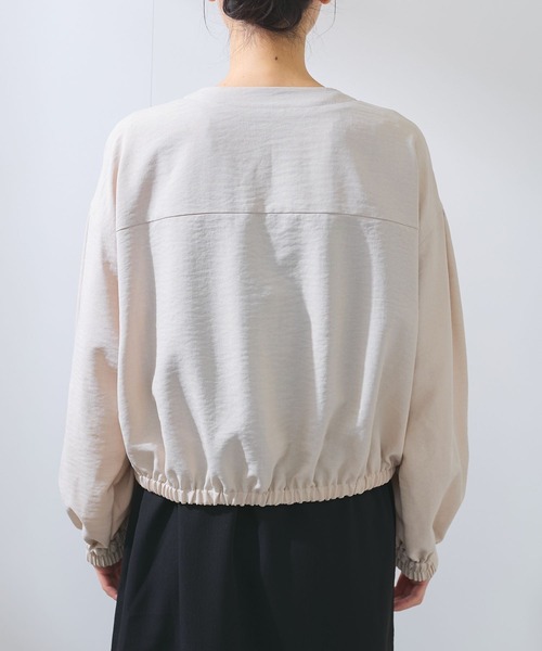 VIS（ビス）の「【WEB限定】気流染めリネンライクダブルポケットブルゾン【防シワ/UVケア/接触冷感/洗える】（ブルゾン・レディース・ベージュ/カーキ/スミクロ・FREE）」の10枚目の写真