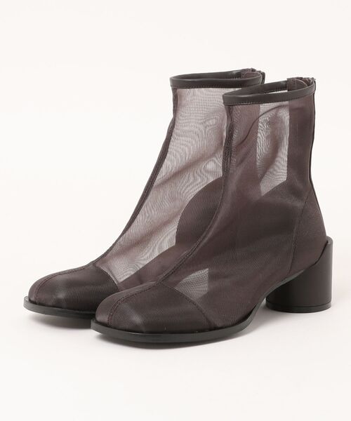 ALM.(アルム)の「【ALM.】ROBE TULLE BOOTS チュールブーツ メッシュブーツ(ブーツ・レディース・ブラウン/ブラック・37/36/38)」の1枚目の写真