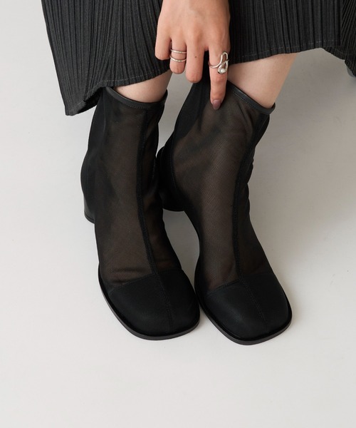 ALM.(アルム)の「【ALM.】ROBE TULLE BOOTS チュールブーツ メッシュブーツ(ブーツ・レディース・ブラウン/ブラック・37/36/38)」の11枚目の写真