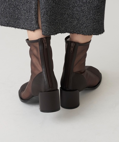 ALM.(アルム)の「【ALM.】ROBE TULLE BOOTS チュールブーツ メッシュブーツ(ブーツ・レディース・ブラウン/ブラック・37/36/38)」の14枚目の写真