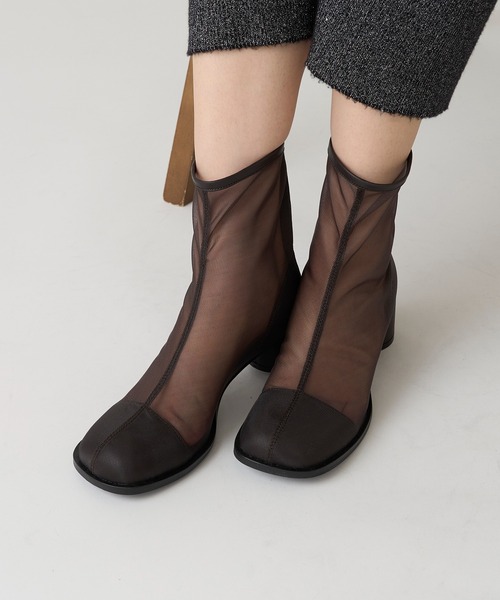 ALM.(アルム)の「【ALM.】ROBE TULLE BOOTS チュールブーツ メッシュブーツ(ブーツ・レディース・ブラウン/ブラック・37/36/38)」の13枚目の写真