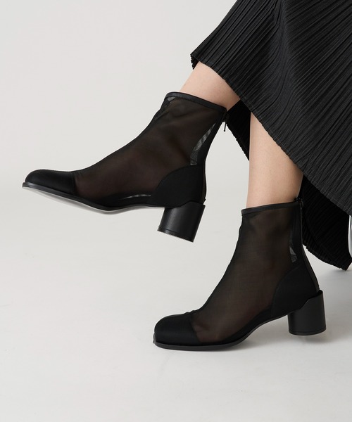 ALM.(アルム)の「【ALM.】ROBE TULLE BOOTS チュールブーツ メッシュブーツ(ブーツ・レディース・ブラウン/ブラック・37/36/38)」の7枚目の写真