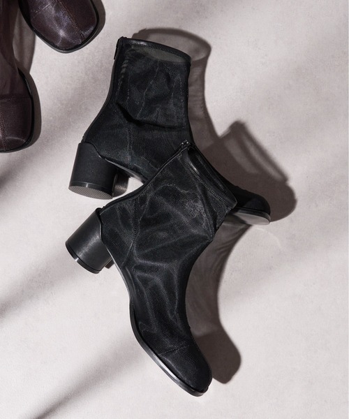 ALM.(アルム)の「【ALM.】ROBE TULLE BOOTS チュールブーツ メッシュブーツ(ブーツ・レディース・ブラウン/ブラック・37/36/38)」の8枚目の写真