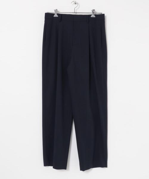 ATON（エイトン）の「ATON　HIGH TWIST WOOL WIDE PANTS（その他パンツ・メンズ・ネイビー/ブラック・4/6）」の6枚目の写真
