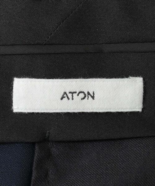 ATON（エイトン）の「ATON　HIGH TWIST WOOL WIDE PANTS（その他パンツ・メンズ・ネイビー/ブラック・4/6）」の10枚目の写真