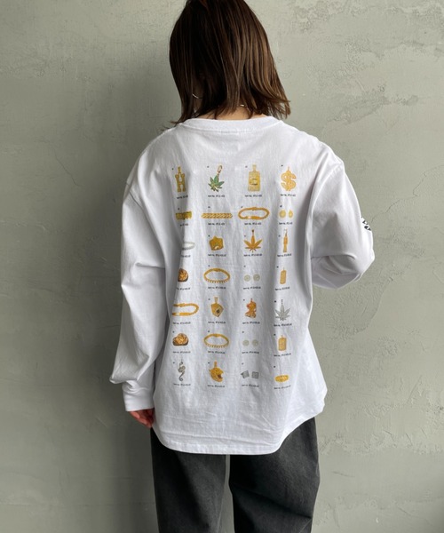 HUF ハフ ジュエリー ロングスリーブ バックプリント Tシャツ セール】ジュエリーロングスリーブバックプリントTシャツ