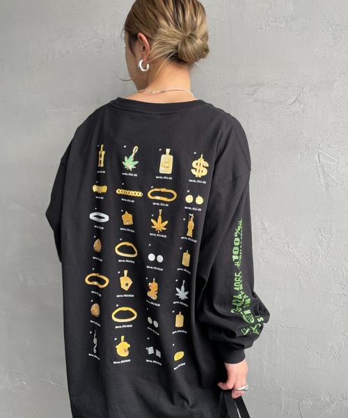 HUF ハフ ジュエリー ロングスリーブ バックプリント Tシャツ セール】ジュエリーロングスリーブバックプリントTシャツ