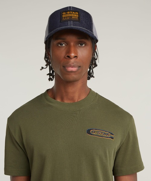 G-STAR（ジースター）の「BACK GRAPHIC ARCH T-SHIRT/バックプリントアーチロゴTシャツ（Tシャツ/カットソー・メンズ・ダークブラック/ホワイト/ダークネイビー/オリーブ・X-SMALL/SMALL/MEDIUM/LARGE/X-LARGE）」の15枚目の写真