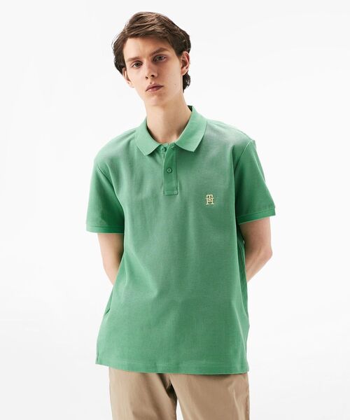 TOMMY HILFIGER（トミーヒルフィガー）の「レギュラーポロシャツ（ポロシャツ・メンズ・イエロー/ネイビー/ホワイト/ピンク/グリーン・LARGE/MEDIUM/SMALL/X-LARGE）」の3枚目の写真
