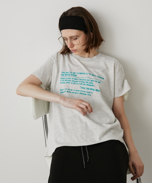 Auntie Rosa Holiday(アンティローザホリデー)の「ネオン刺繍ロゴTEE(Tシャツ/カットソー・レディース・チャコールグレー/オフホワイト/ナチュラル・FREE)」の12枚目の写真