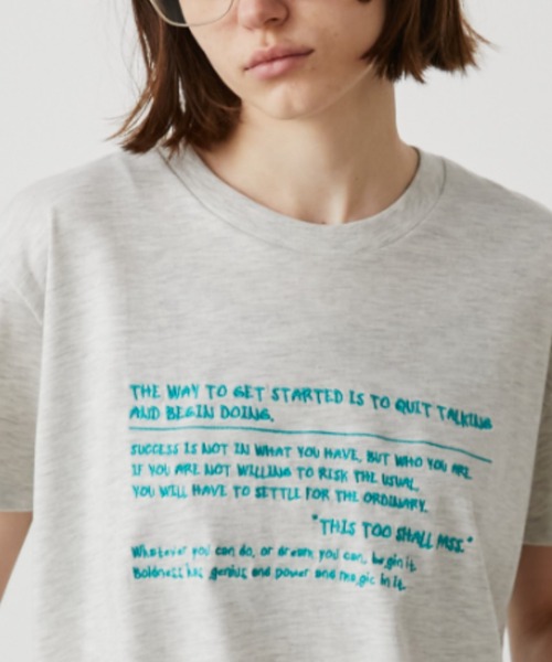 Auntie Rosa Holiday(アンティローザホリデー)の「ネオン刺繍ロゴTEE(Tシャツ/カットソー・レディース・チャコールグレー/オフホワイト/ナチュラル・FREE)」の8枚目の写真