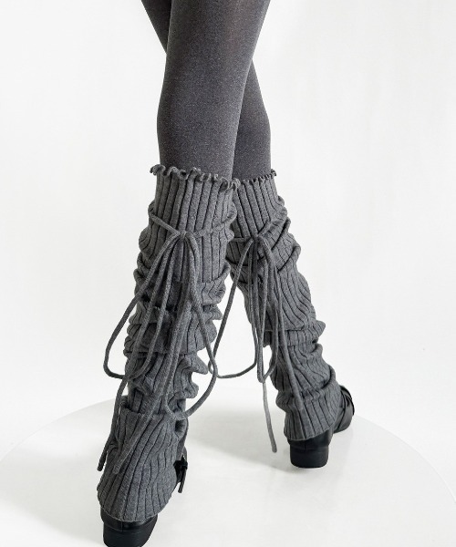 UP START（アップスタート）の「【LAMPOON】メロウリブボタン付きレッグウォーマー（レッグウォーマー・レディース・ベージュ/ホワイト/ブラック/グレー・FREE）」の12枚目の写真