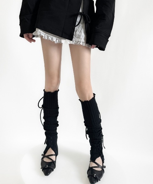 UP START（アップスタート）の「【LAMPOON】メロウリブボタン付きレッグウォーマー（レッグウォーマー・レディース・ベージュ/ホワイト/ブラック/グレー・FREE）」の19枚目の写真