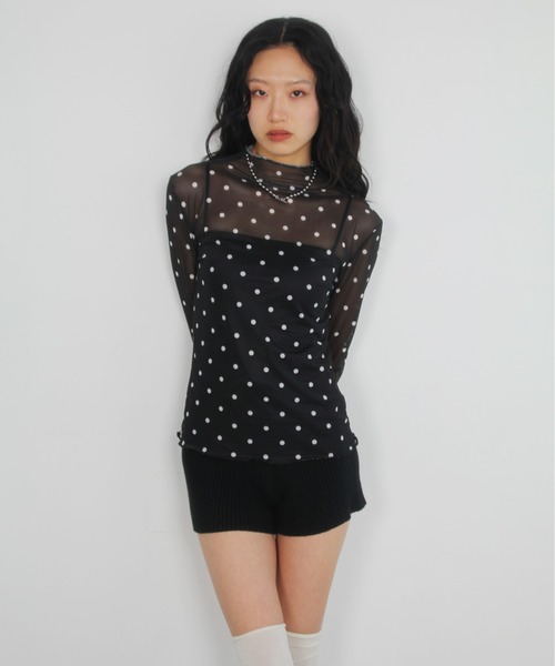 IMARI(イマリ)の「【 IMARI / イマリ 】 ドット シアー メロウ トップス(Tシャツ/カットソー・レディース・アイボリー/ブラック/ホワイト系その他・FREE)」の11枚目の写真