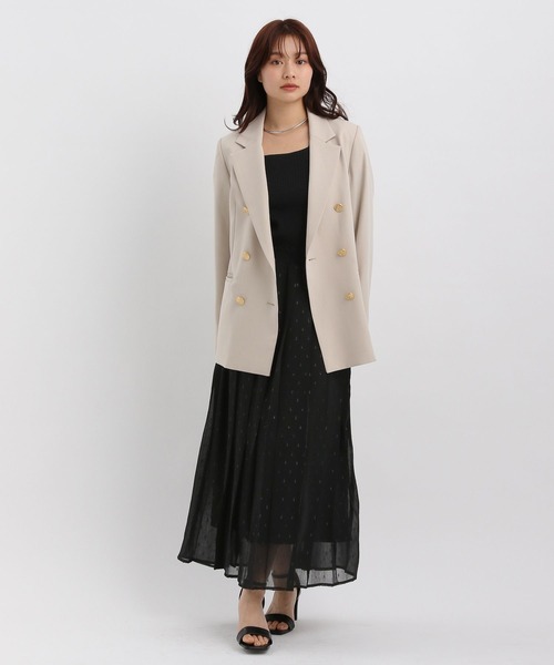 Andemiu(アンデミュウ)の「ラメドットドッキングワンピース327795(ワンピース・レディース・ブラック/ライトグレー/ネイビー・FREE)」の4枚目の写真