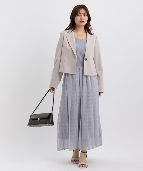 Andemiu(アンデミュウ)の「ラメドットドッキングワンピース327795(ワンピース・レディース・ブラック/ライトグレー/ネイビー・FREE)」の8枚目の写真