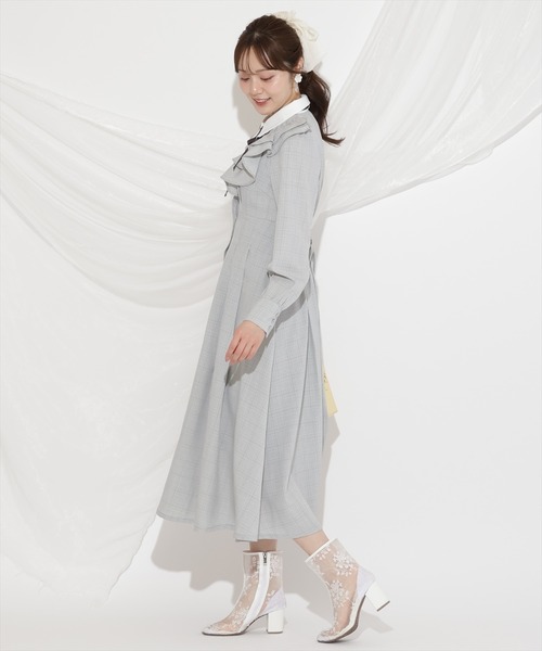 WILLSELECTION(ウィルセレクション)の「配色襟ダブルフリルシャツワンピース(ワンピース・レディース・グレー系その他/ライトグレー/ベージュ・FREE)」の17枚目の写真