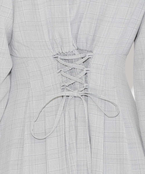 WILLSELECTION(ウィルセレクション)の「配色襟ダブルフリルシャツワンピース(ワンピース・レディース・グレー系その他/ライトグレー/ベージュ・FREE)」の22枚目の写真