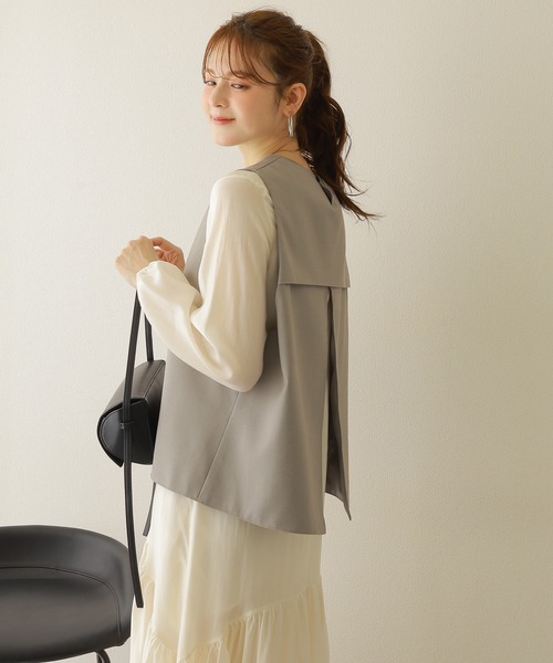 LAULEN（ローレン）の「back open oversize vest /バックオープンオーバーサイズ ベスト（ベスト・レディース・ブラック/グレー・FREE）」の8枚目の写真