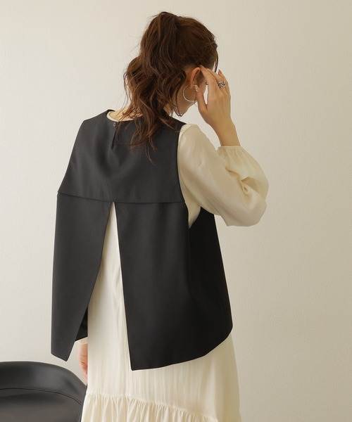 LAULEN（ローレン）の「back open oversize vest /バックオープンオーバーサイズ ベスト（ベスト・レディース・ブラック/グレー・FREE）」の12枚目の写真