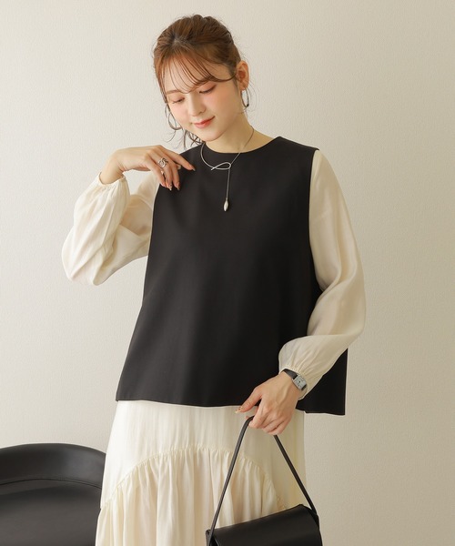 LAULEN（ローレン）の「back open oversize vest /バックオープンオーバーサイズ ベスト（ベスト・レディース・ブラック/グレー・FREE）」の11枚目の写真