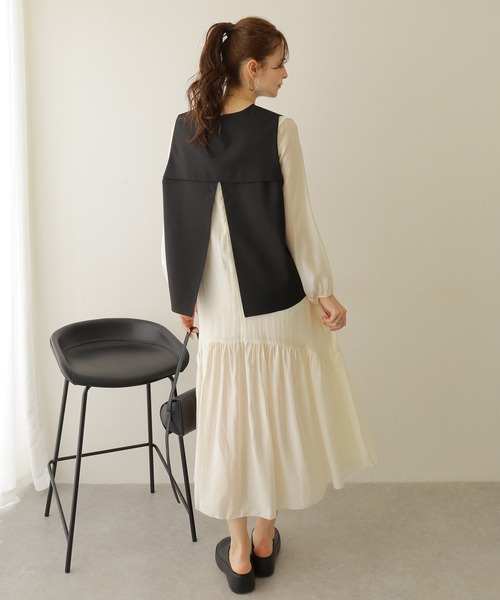 back open oversize vest /バックオープンオーバーサイズ ベスト