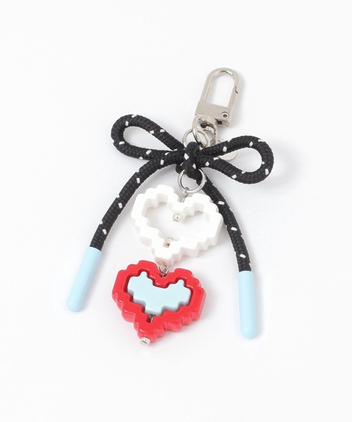 niko and...（ニコアンド）の「ドットハートコードチャーム（チャーム・レディース・ブラック/ホワイト/ピンク・0）」の5枚目の写真