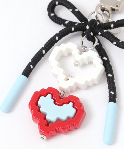 niko and...（ニコアンド）の「ドットハートコードチャーム（チャーム・レディース・ブラック/ホワイト/ピンク・0）」の10枚目の写真