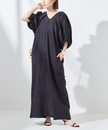 Linen ボリュームスリーブワンピース