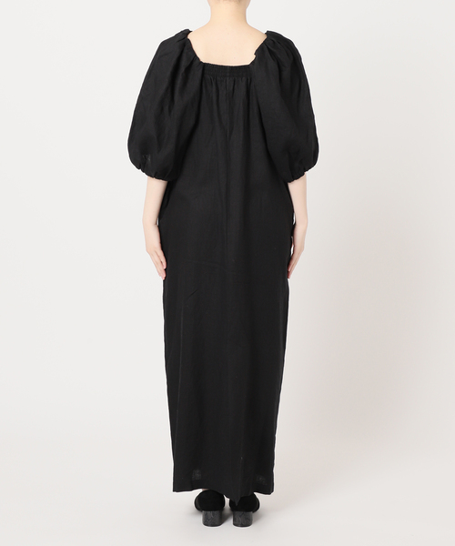 journal standard L'essage(ジャーナルスタンダードレサージュ)の「Linen ボリュームスリーブワンピース(ワンピース・レディース・ブラウン/ブラック・FREE)」の18枚目の写真