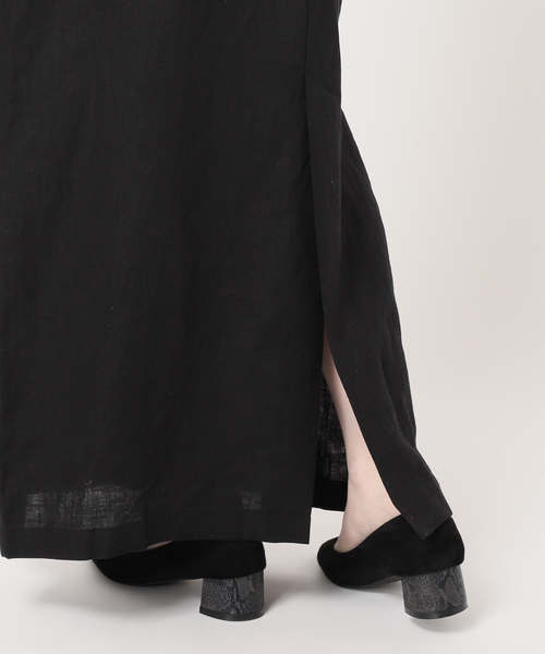 journal standard L'essage(ジャーナルスタンダードレサージュ)の「Linen ボリュームスリーブワンピース(ワンピース・レディース・ブラウン/ブラック・FREE)」の20枚目の写真