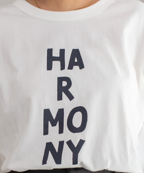 POU DOU DOU(プードゥドゥ)の「HARMONY ロゴプリントTシャツ(Tシャツ/カットソー・レディース・ブラック/ホワイト/オフホワイト・M)」の14枚目の写真