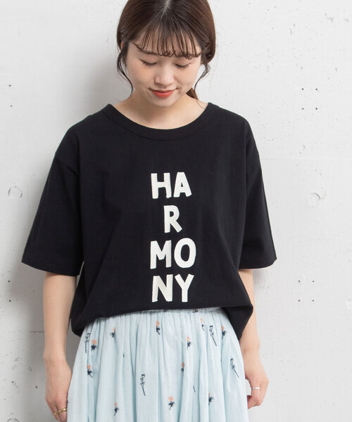 POU DOU DOU(プードゥドゥ)の「HARMONY ロゴプリントTシャツ(Tシャツ/カットソー・レディース・ブラック/ホワイト/オフホワイト・M)」の13枚目の写真