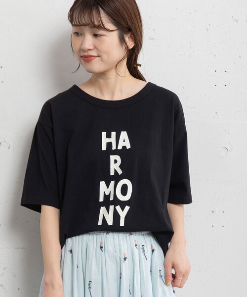POU DOU DOU(プードゥドゥ)の「HARMONY ロゴプリントTシャツ(Tシャツ/カットソー・レディース・ブラック/ホワイト/オフホワイト・M)」の12枚目の写真
