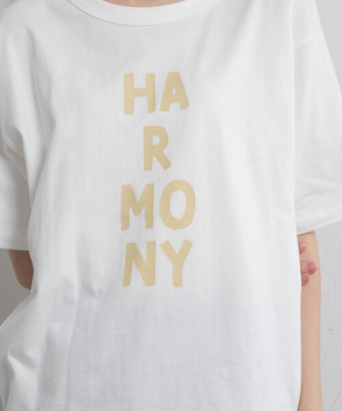 POU DOU DOU(プードゥドゥ)の「HARMONY ロゴプリントTシャツ(Tシャツ/カットソー・レディース・ブラック/ホワイト/オフホワイト・M)」の9枚目の写真