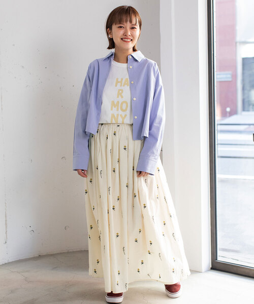 POU DOU DOU(プードゥドゥ)の「HARMONY ロゴプリントTシャツ(Tシャツ/カットソー・レディース・ブラック/ホワイト/オフホワイト・M)」の22枚目の写真
