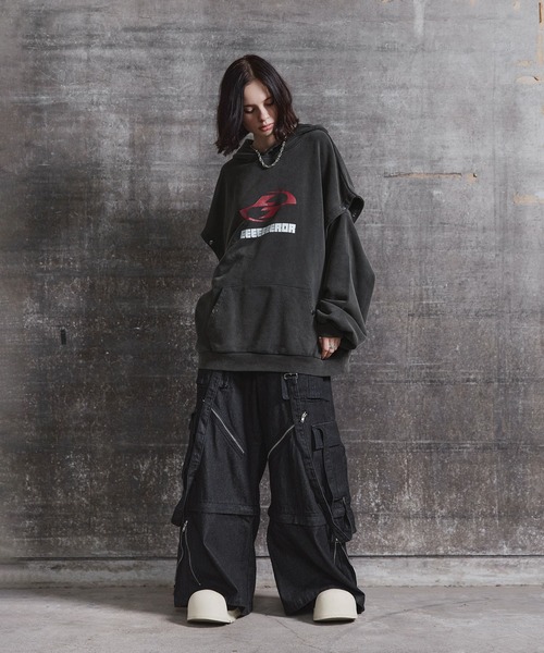 ERAR】3wayルーズシルエットハイギミックサスペンダーカーゴ