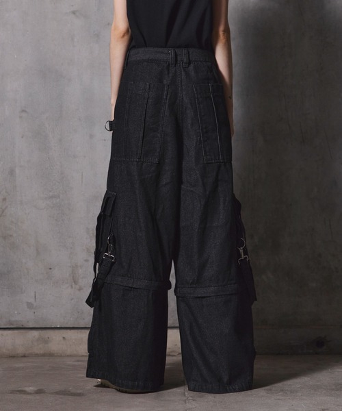 lill 3wayルーズシルエットハイギミックサスペンダーデニムカーゴ オ*e様 LILL 3wayルーズシルエットハイギミックサスペンダー