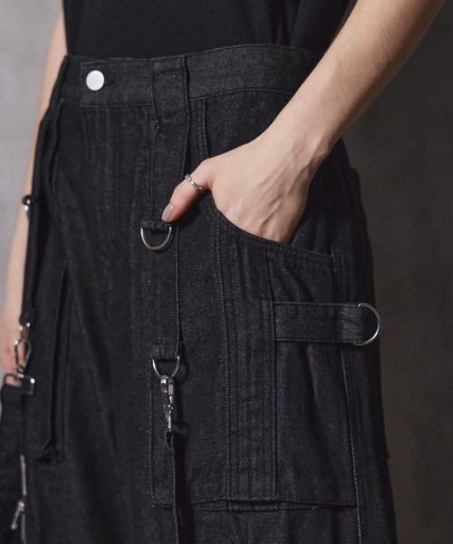 ERAR】3wayルーズシルエットハイギミックサスペンダーカーゴデニム