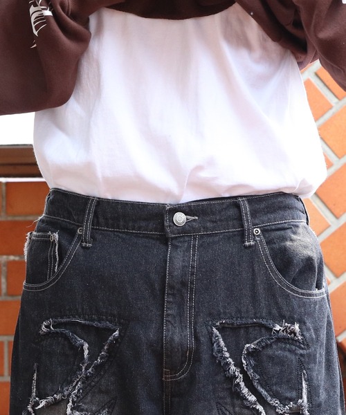 ８(eight)（エイト）の「バイアス＆トライバルフリンジショーツ（デニムパンツ・メンズ・ブラック系1/ネイビー系1/ブラック系2/ネイビー系2・MEDIUM/LARGE）」の10枚目の写真