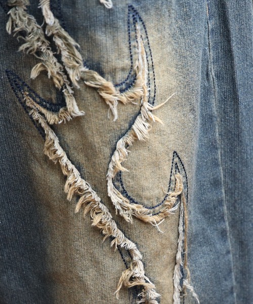 ８(eight)（エイト）の「バイアス＆トライバルフリンジショーツ（デニムパンツ・メンズ・ブラック系1/ネイビー系1/ブラック系2/ネイビー系2・MEDIUM/LARGE）」の13枚目の写真