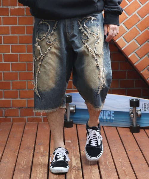 ８(eight)（エイト）の「バイアス＆トライバルフリンジショーツ（デニムパンツ・メンズ・ブラック系1/ネイビー系1/ブラック系2/ネイビー系2・MEDIUM/LARGE）」の20枚目の写真