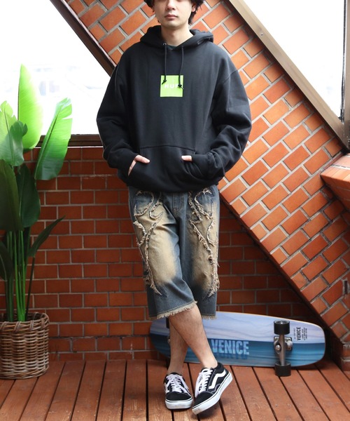 ８(eight)（エイト）の「バイアス＆トライバルフリンジショーツ（デニムパンツ・メンズ・ブラック系1/ネイビー系1/ブラック系2/ネイビー系2・MEDIUM/LARGE）」の22枚目の写真